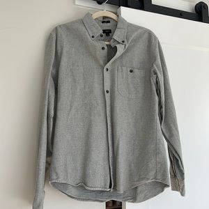 J Crew winter button down, flannel cloth, grey medium